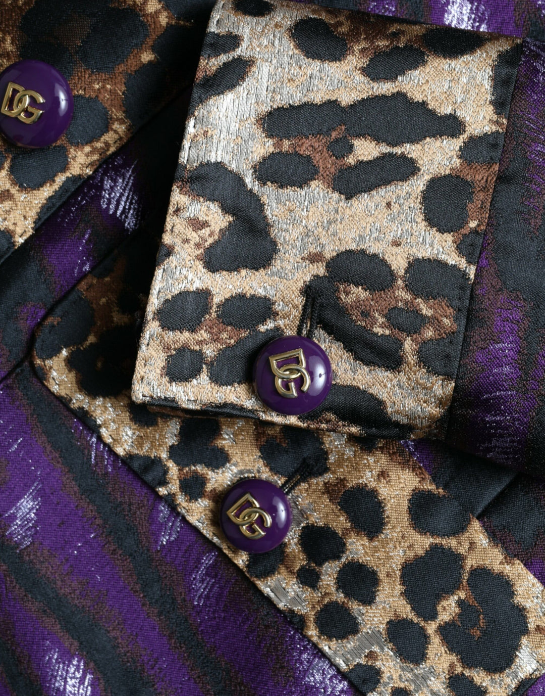 Exquisite tiger motif jacquard trench