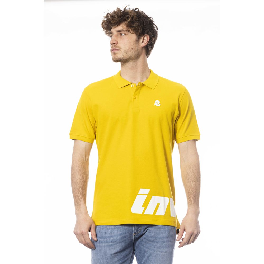 Yellow cotton polo shirt for men