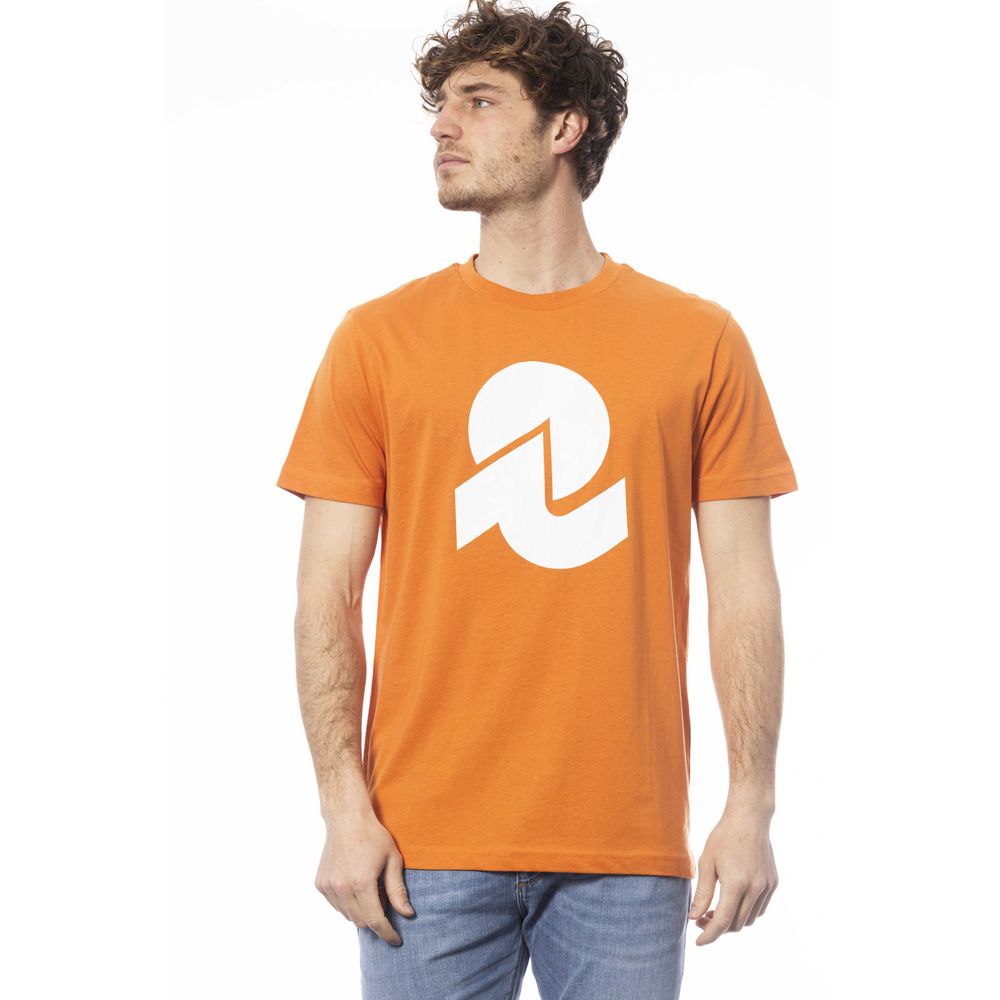 Orange cotton men's T-shirt