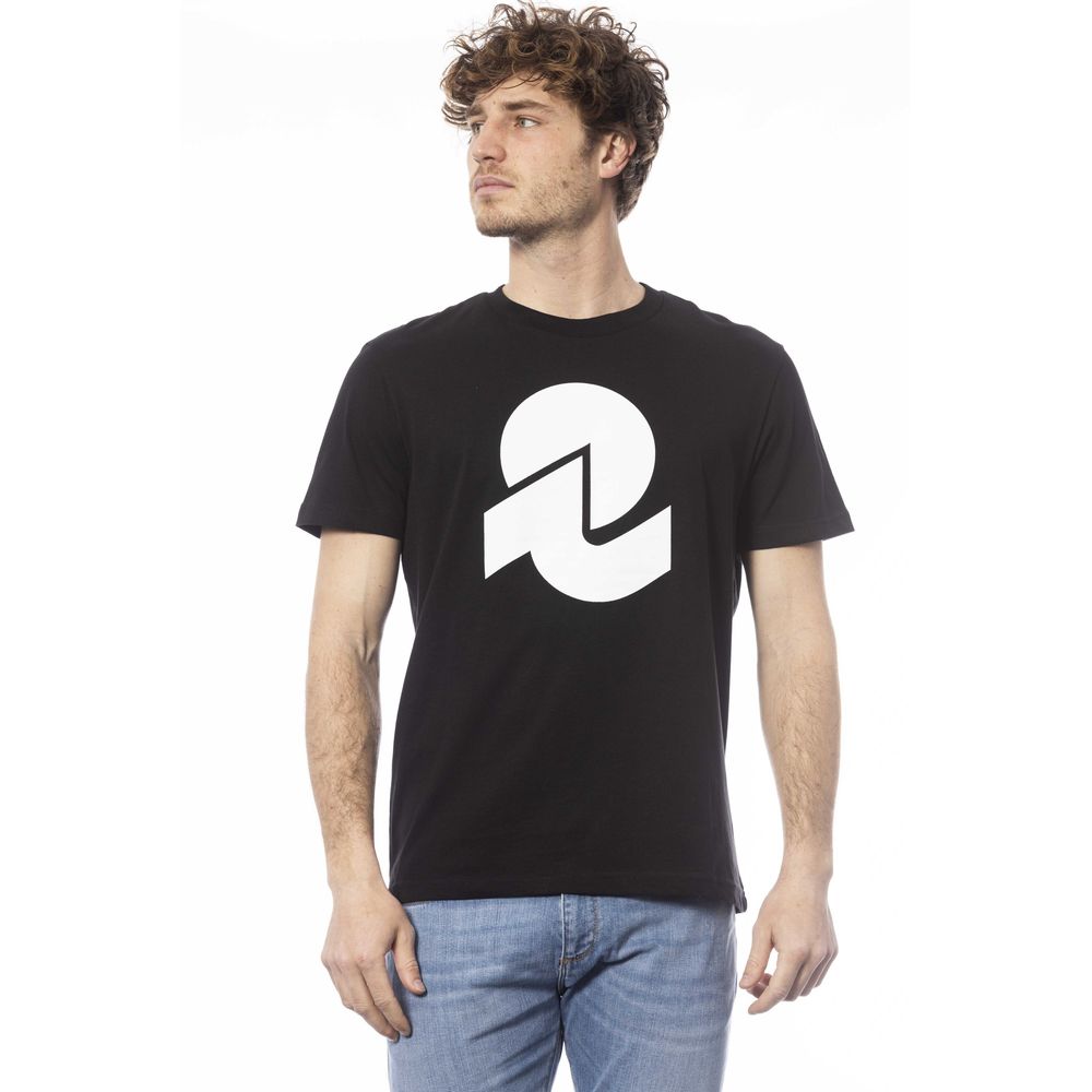 Black cotton men's T-shirt
