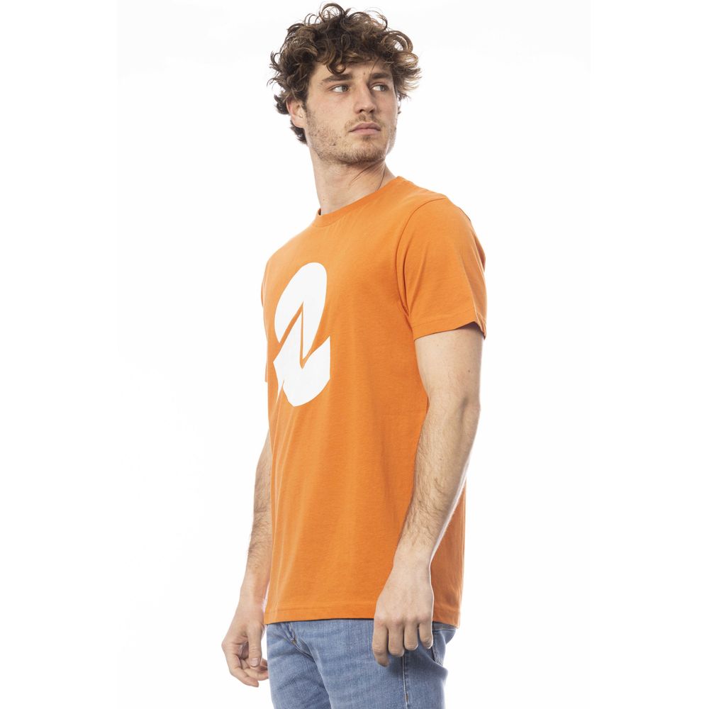 Orange cotton men's T-shirt