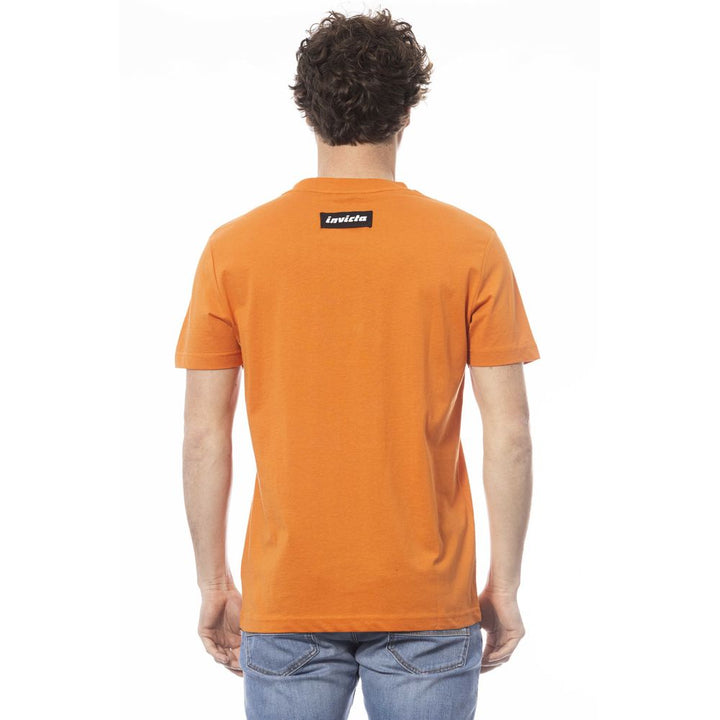 Invicta Orange Baumwolle Männer T-Shirt