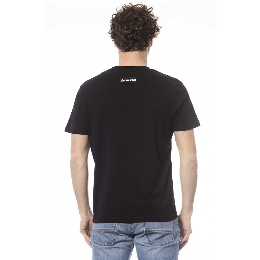 Black cotton men's T-shirt