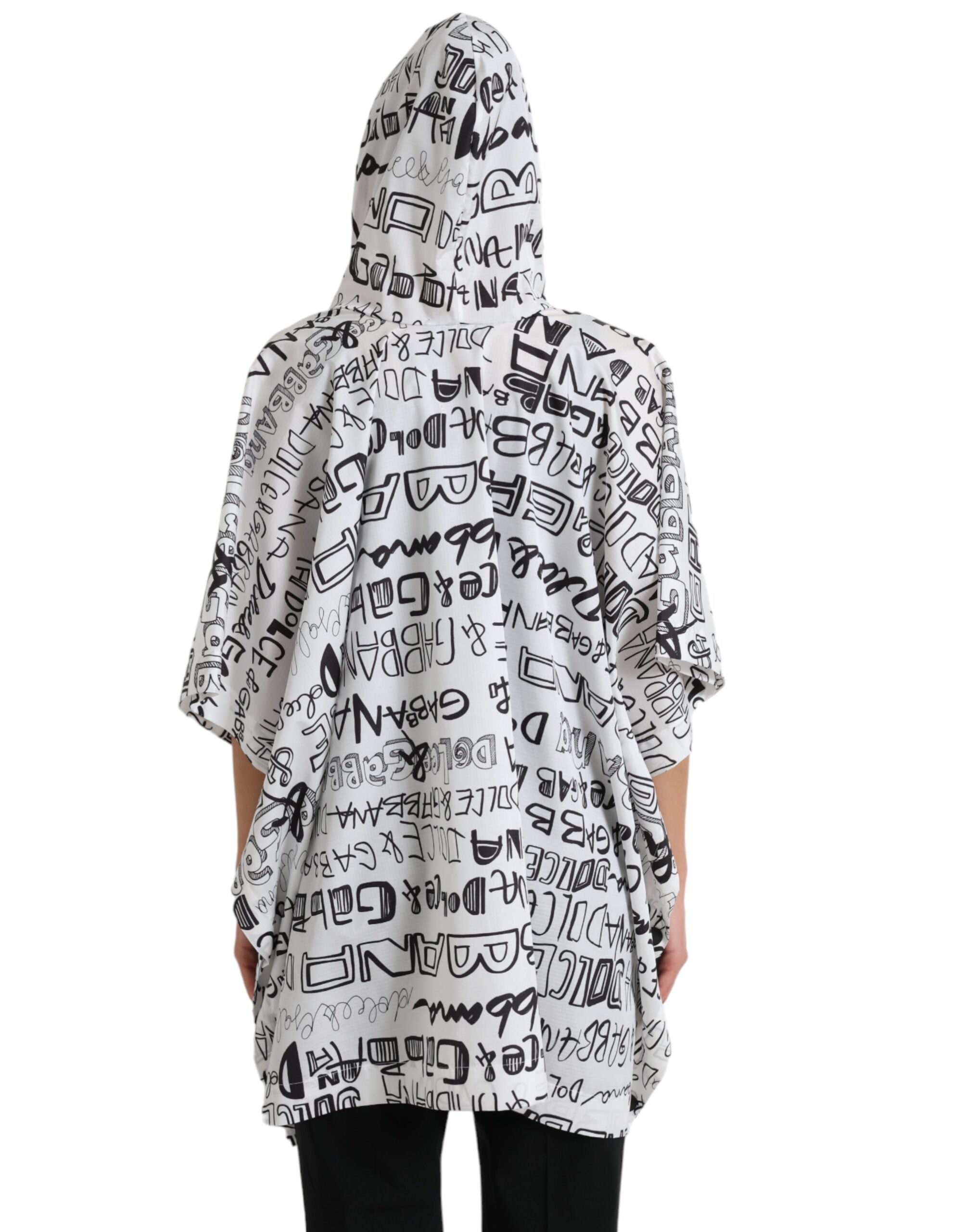 Chic blouson T-shirt with hood and logo print