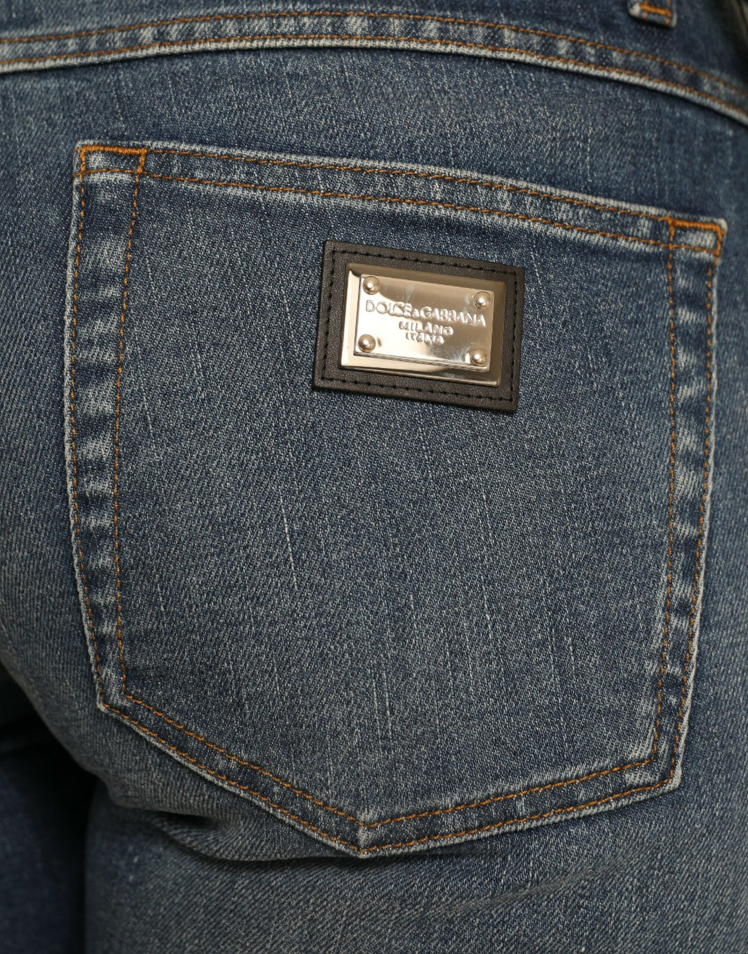 Blaue BOYFRIEND Mid Waist Denim Jeans aus Baumwolle