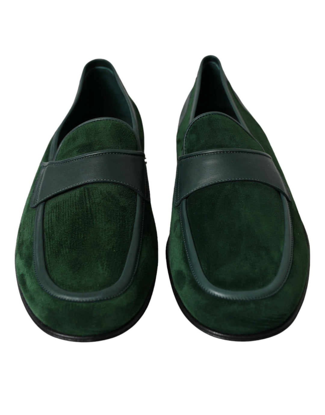 Dolce & Gabbana Smaragdgrüne Loafers aus Samt für Männer