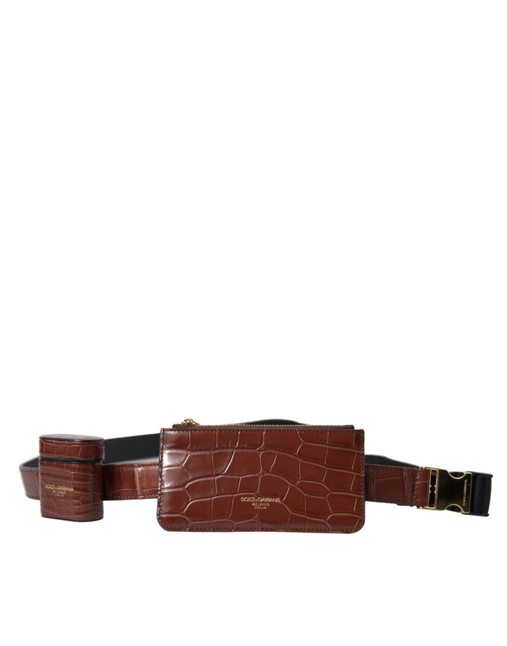 Elegantes Duo aus Leder-Airpod und Münzgeldtasche