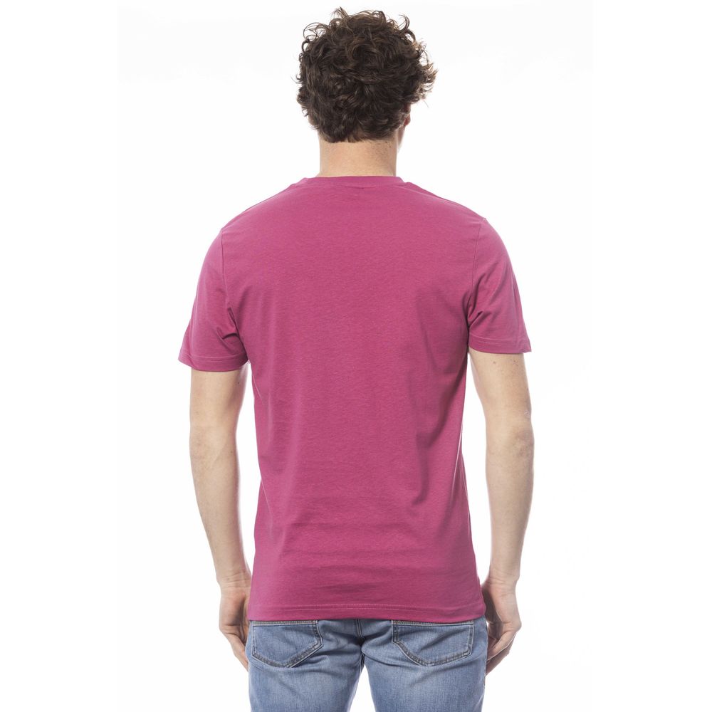 Purple cotton men's T-shirt