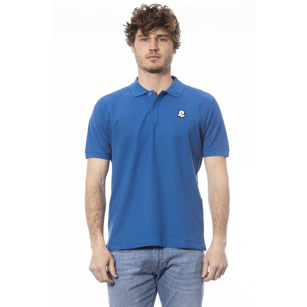 Blaues Baumwoll-Poloshirt für Herren
