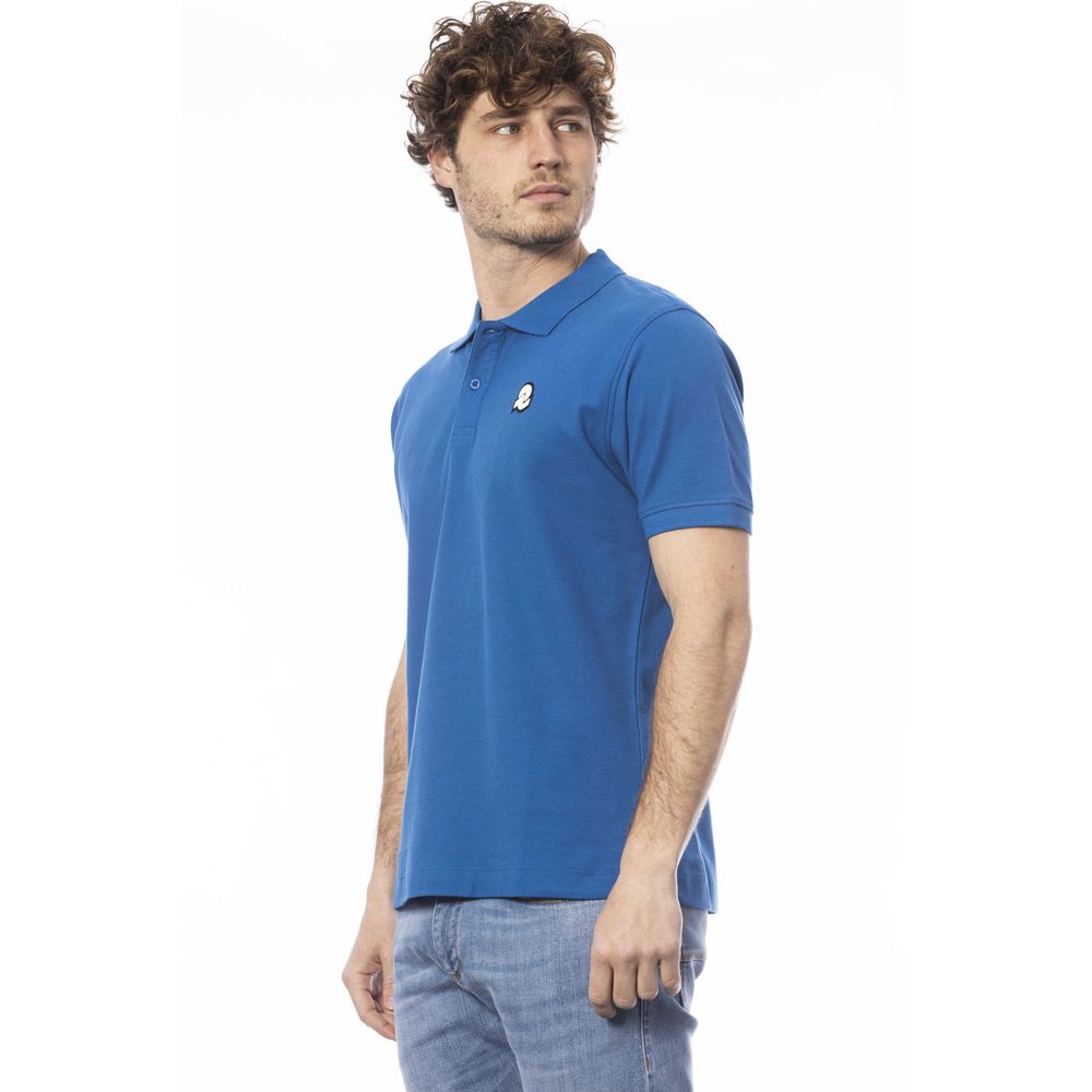 Blaues Baumwoll-Poloshirt für Herren