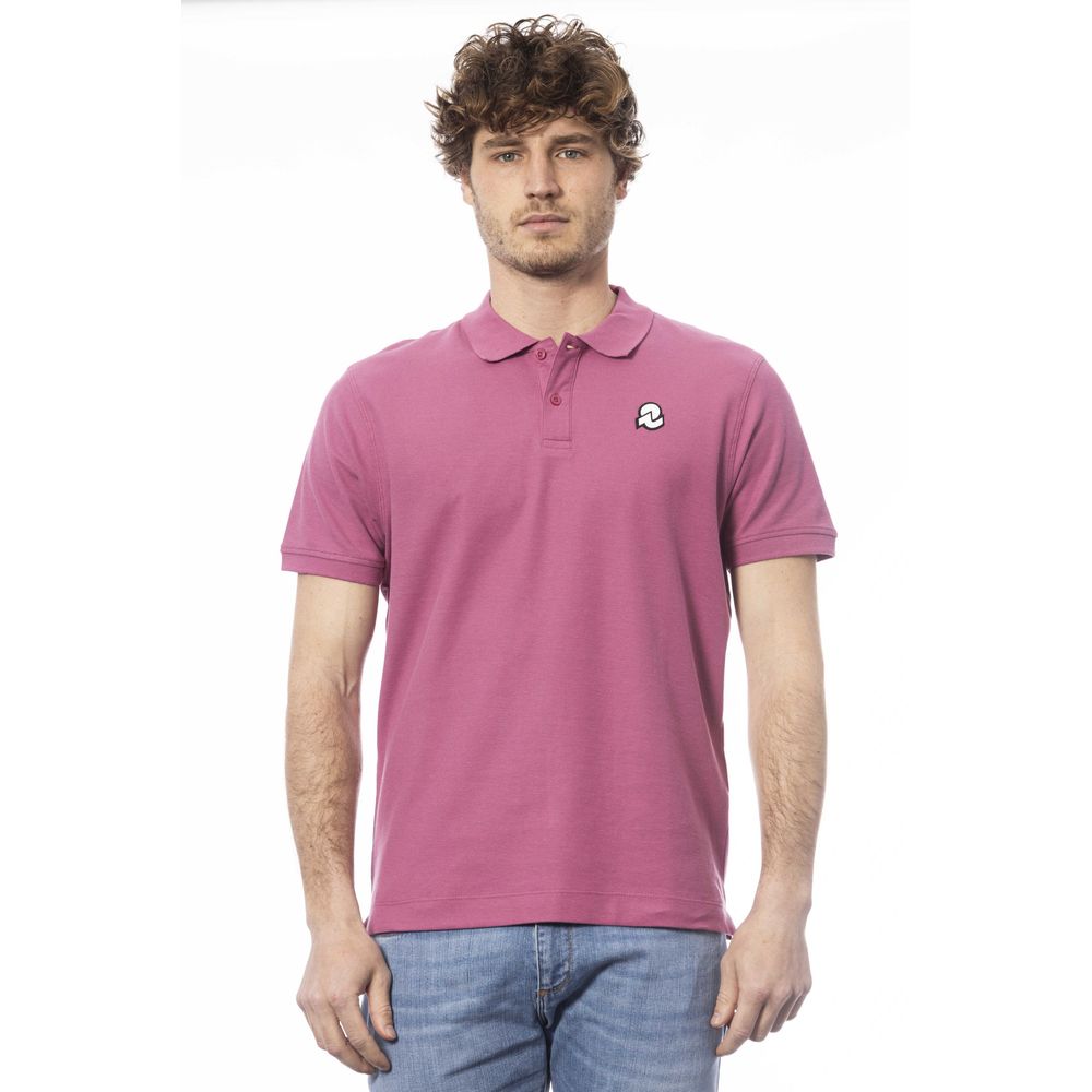 Lila Baumwolle Männer Polo Shirt