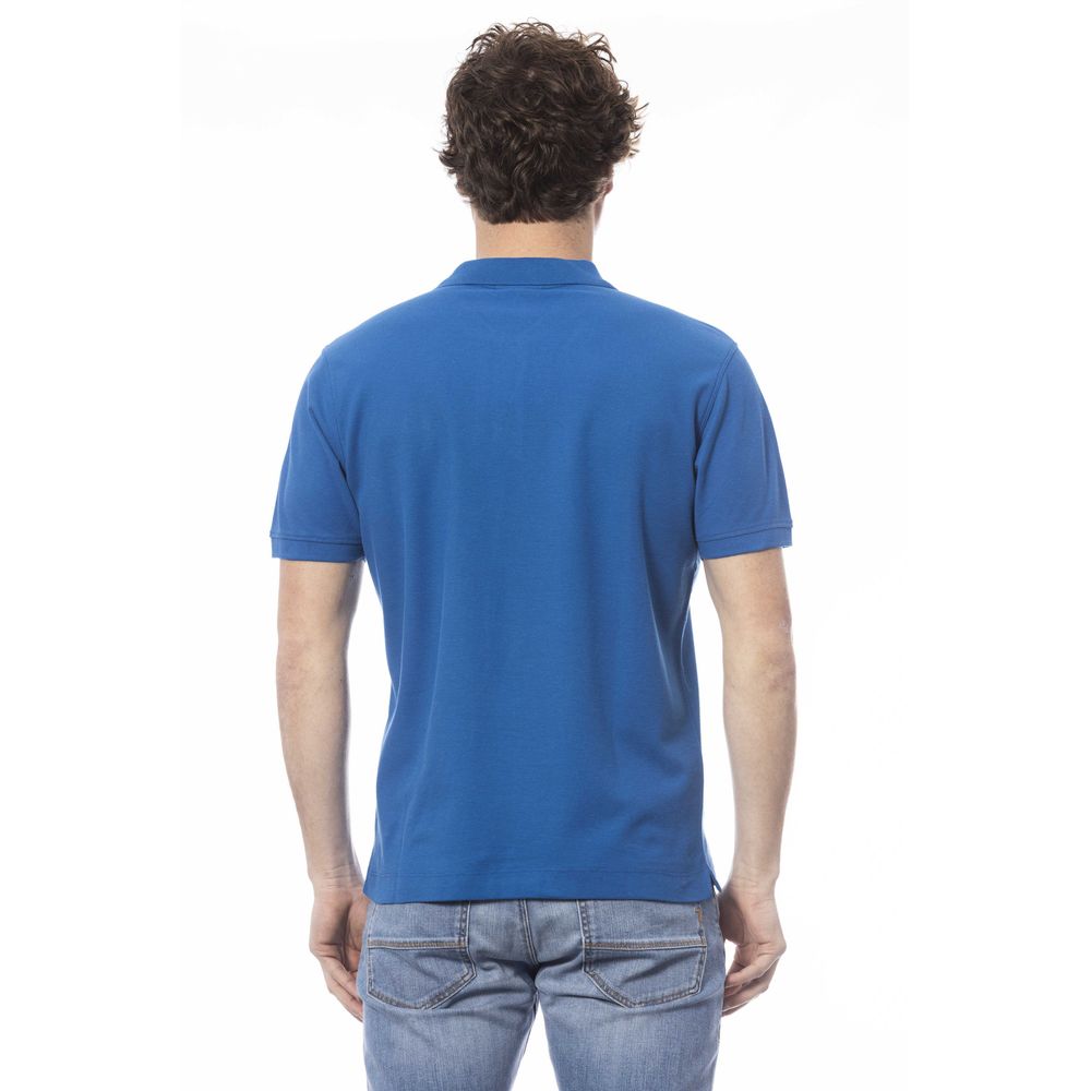 Blaues Baumwoll-Poloshirt für Herren