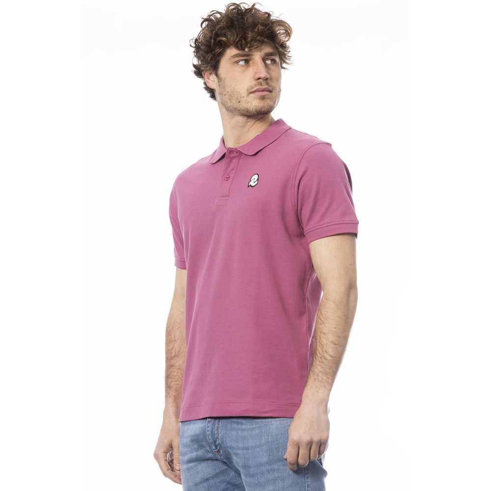 Lila Baumwolle Männer Polo Shirt