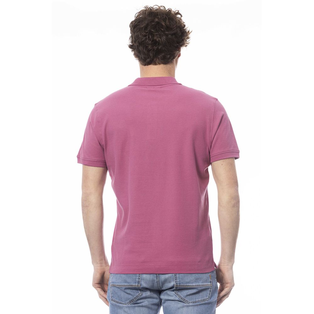 Lila Baumwolle Männer Polo Shirt