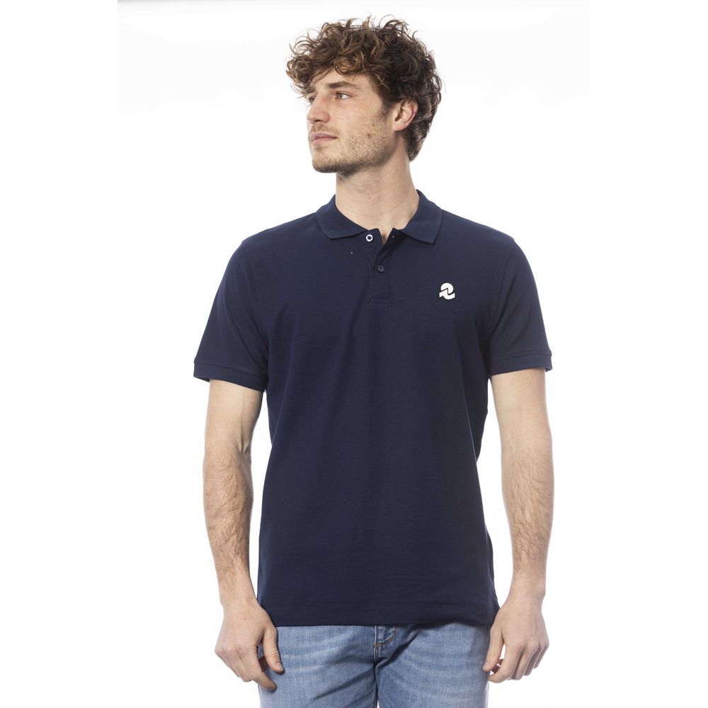 Blaues Baumwoll-Poloshirt für Herren