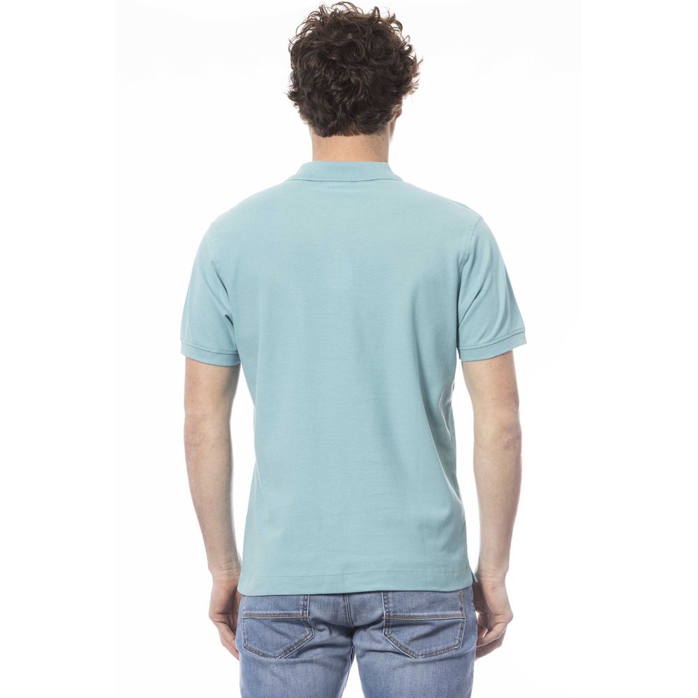 Hellblaues Baumwoll-Poloshirt für Männer