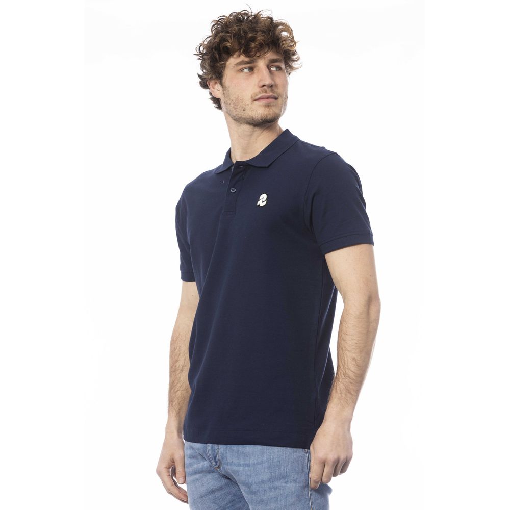 Blaues Baumwoll-Poloshirt für Herren