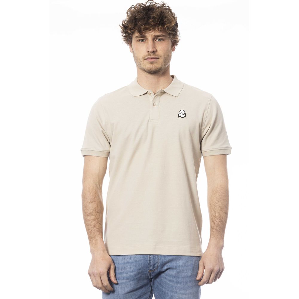 Beige Baumwoll-Herren-Poloshirt