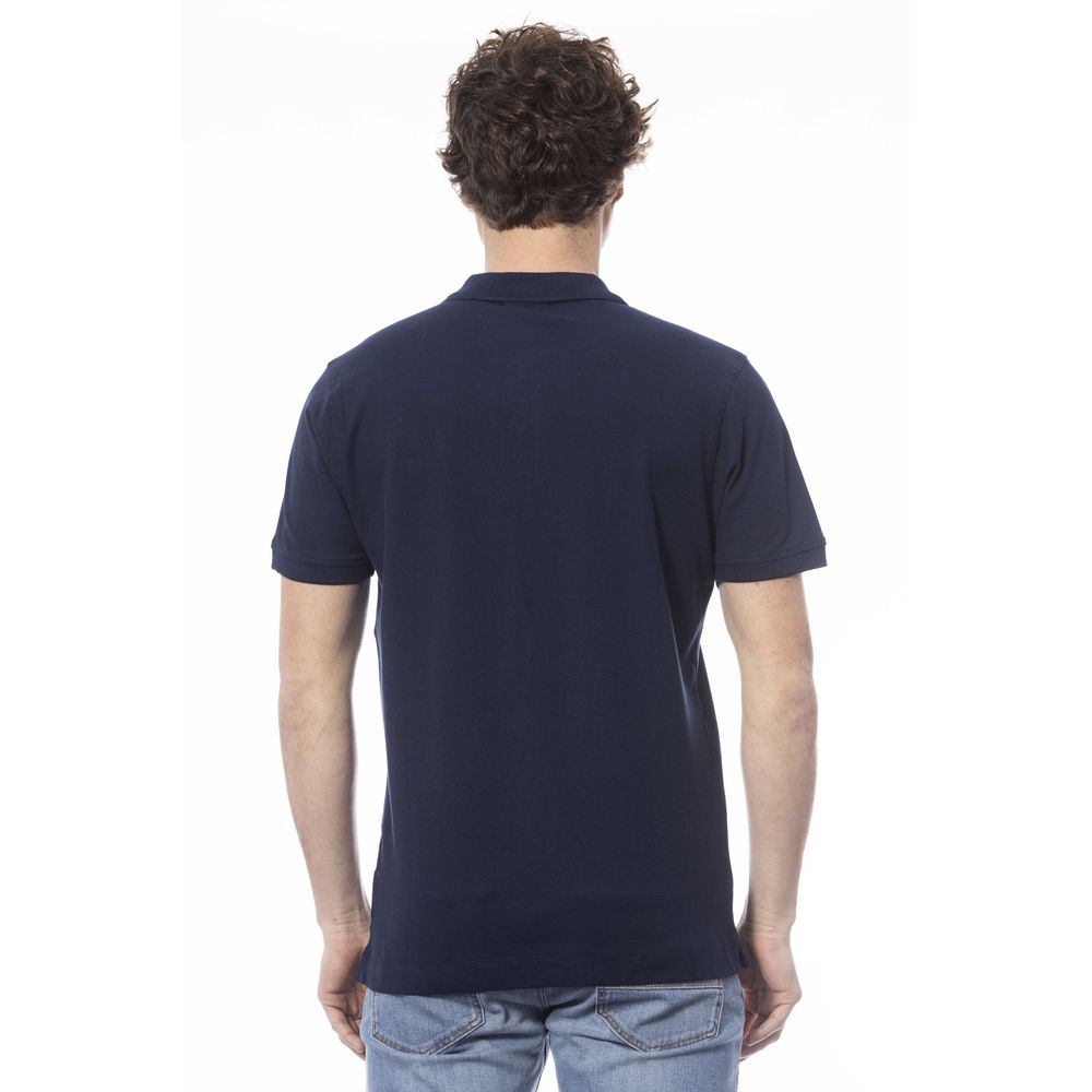 Blaues Baumwoll-Poloshirt für Herren
