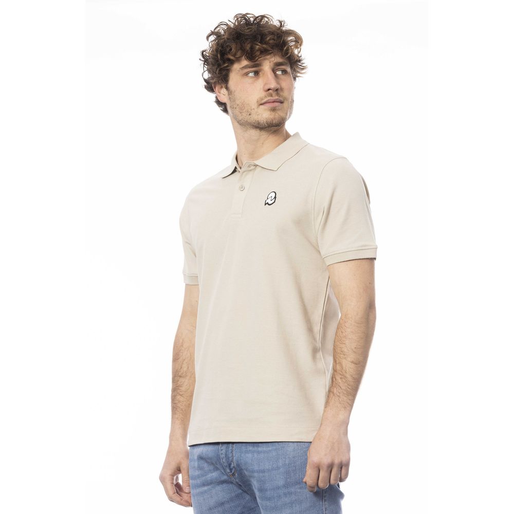 Beige Baumwoll-Herren-Poloshirt