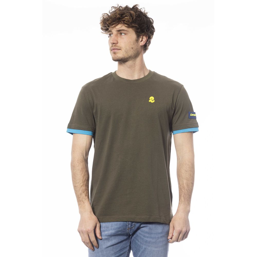 Green cotton men's T-shirt