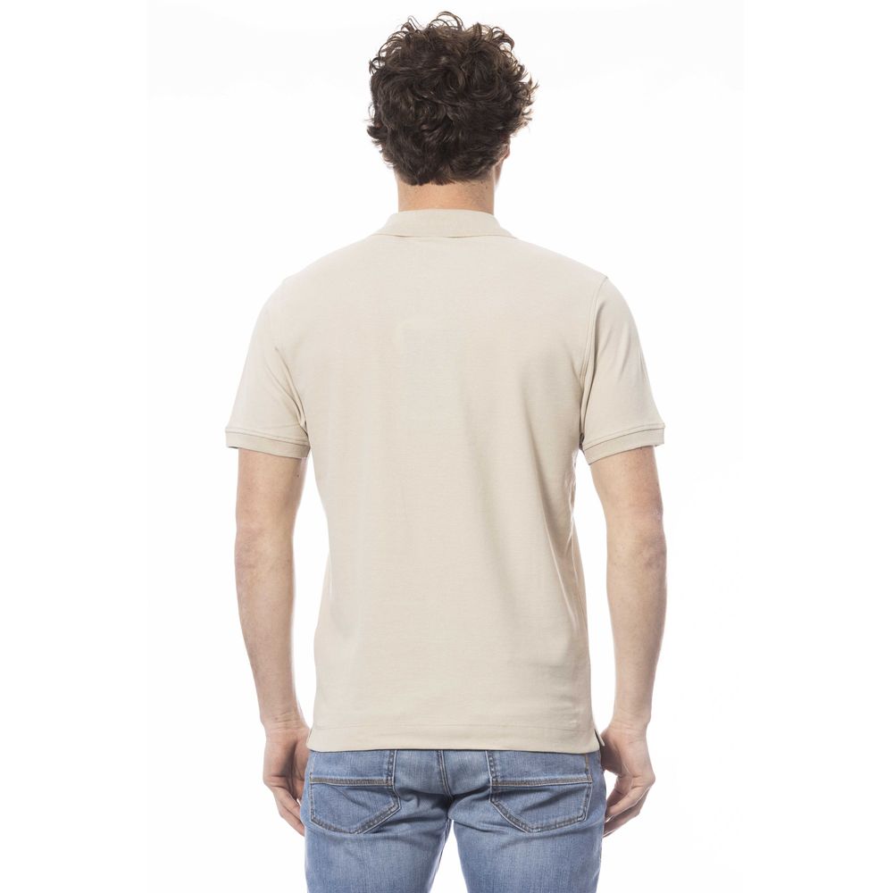 Beige Baumwoll-Herren-Poloshirt