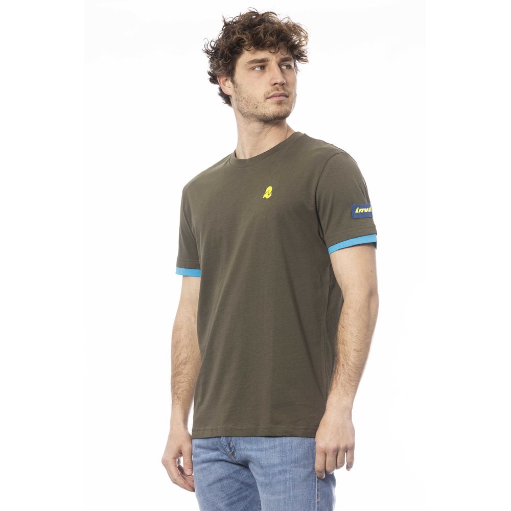 Green cotton men's T-shirt