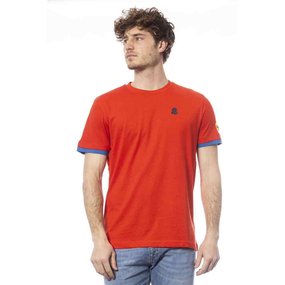 Red cotton men's T-shirt