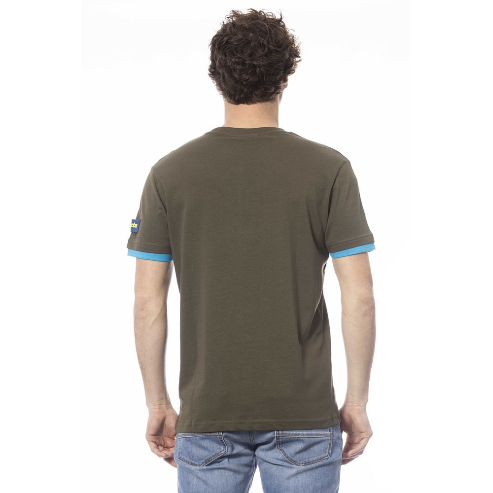 Green cotton men's T-shirt