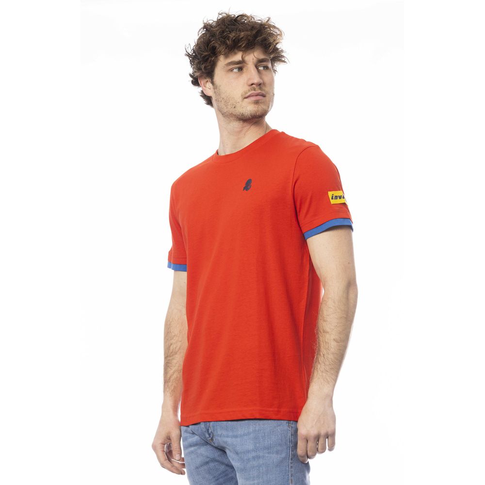 Red cotton men's T-shirt