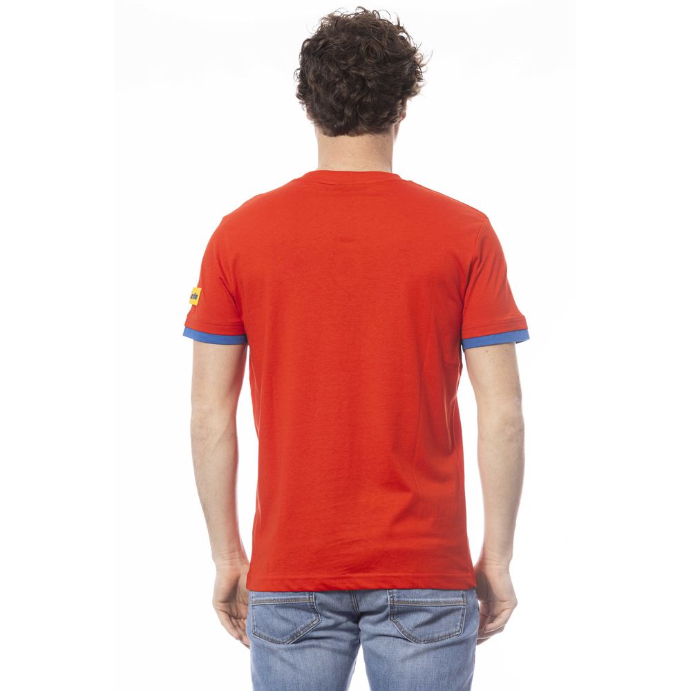 Red cotton men's T-shirt