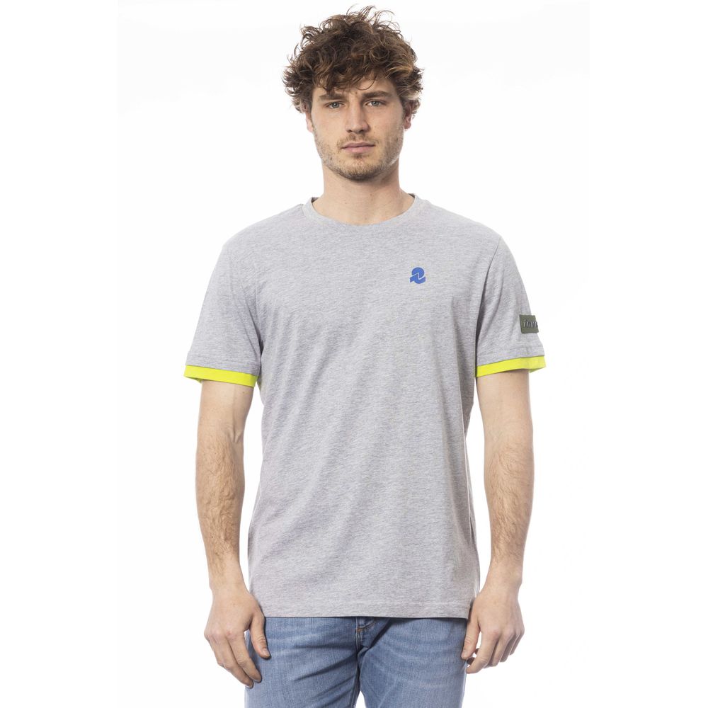 Grey cotton men's T-shirt
