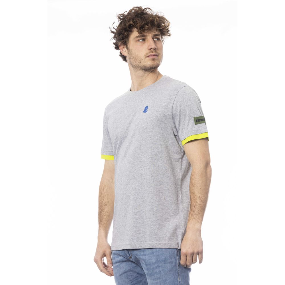 Grey cotton men's T-shirt