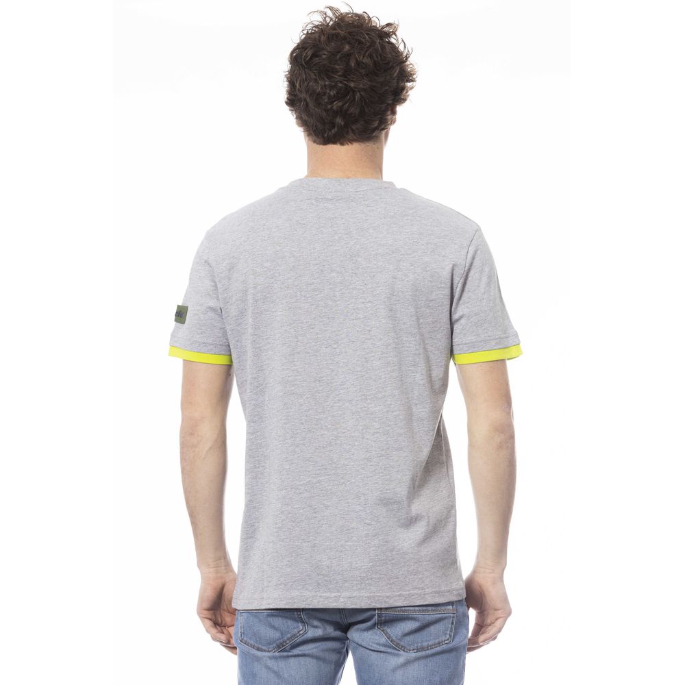 Grey cotton men's T-shirt