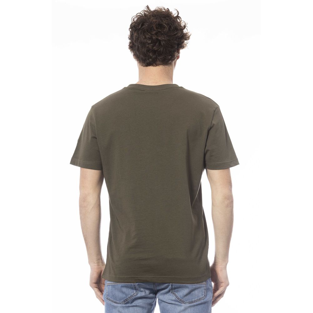 Green cotton men's T-shirt