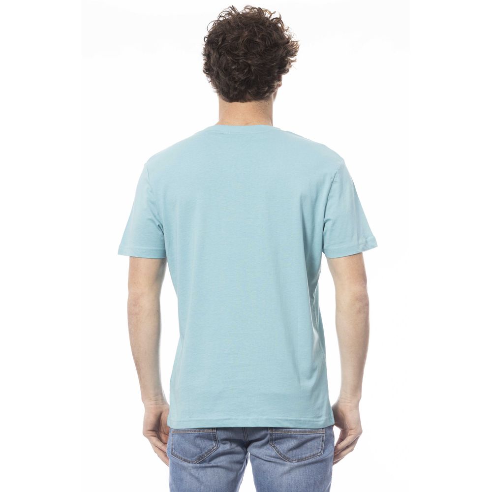Light blue cotton men's T-shirt