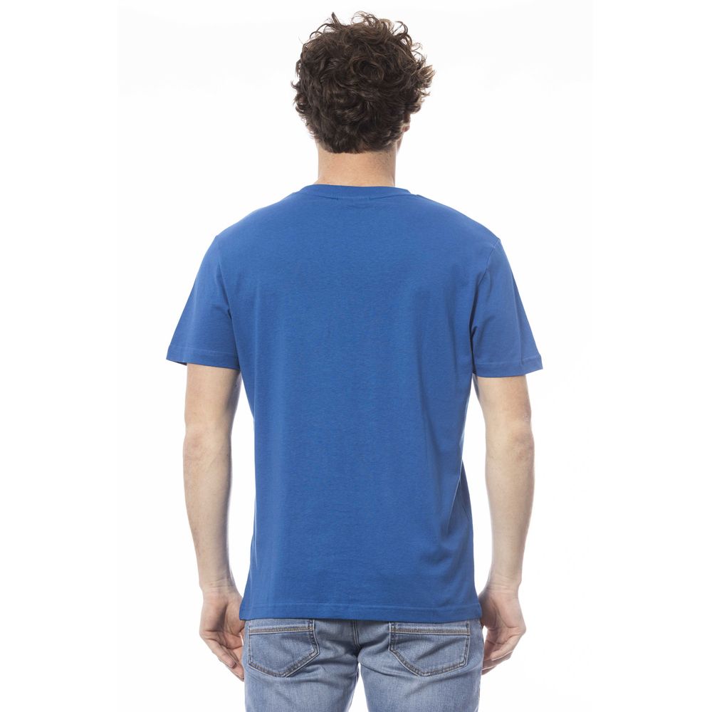 Blue Cotton Men's T-Shirt