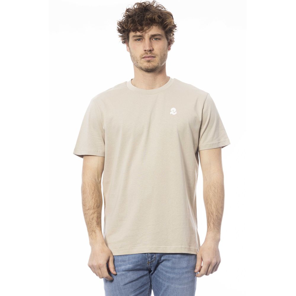 Beige cotton men's T-shirt