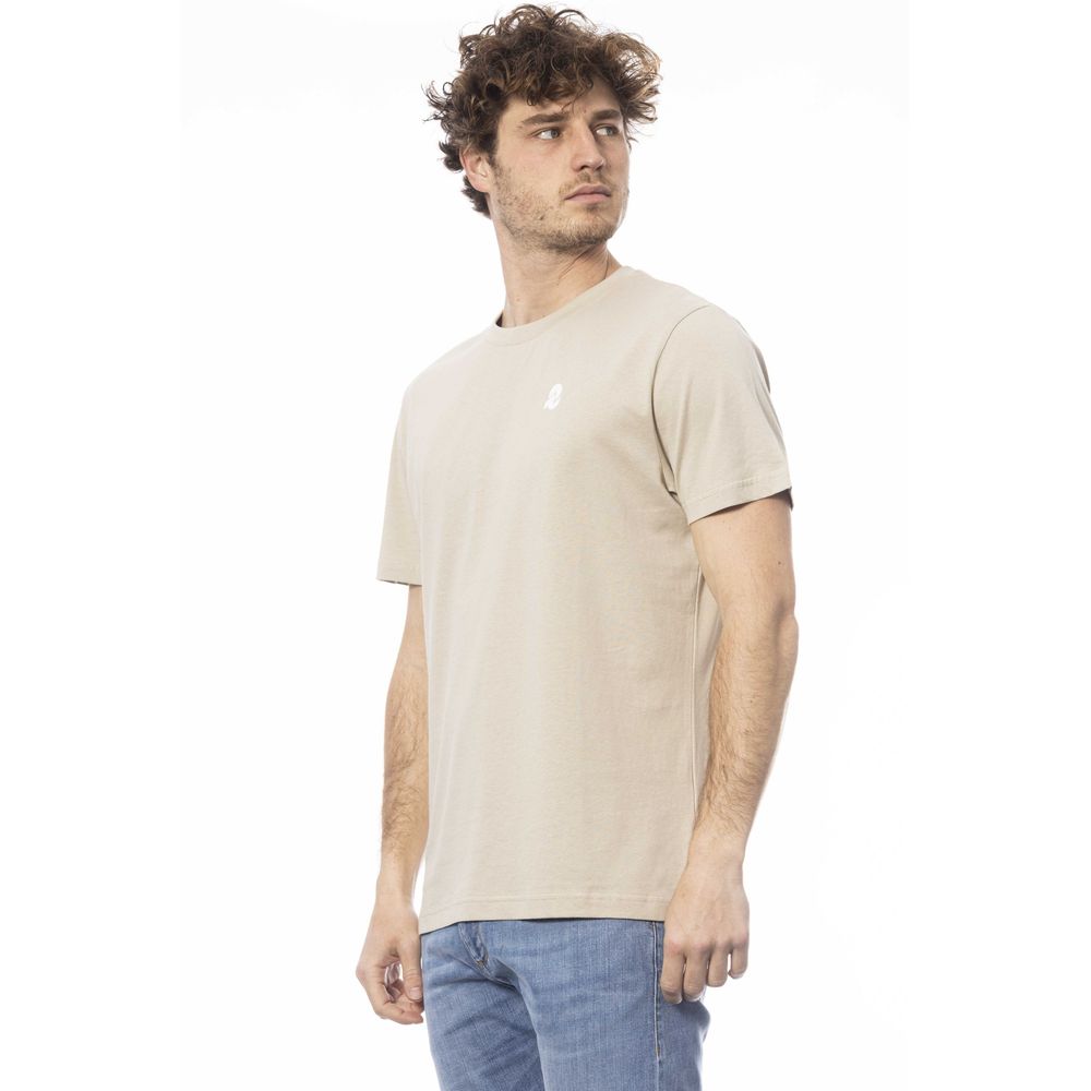Beige cotton men's T-shirt