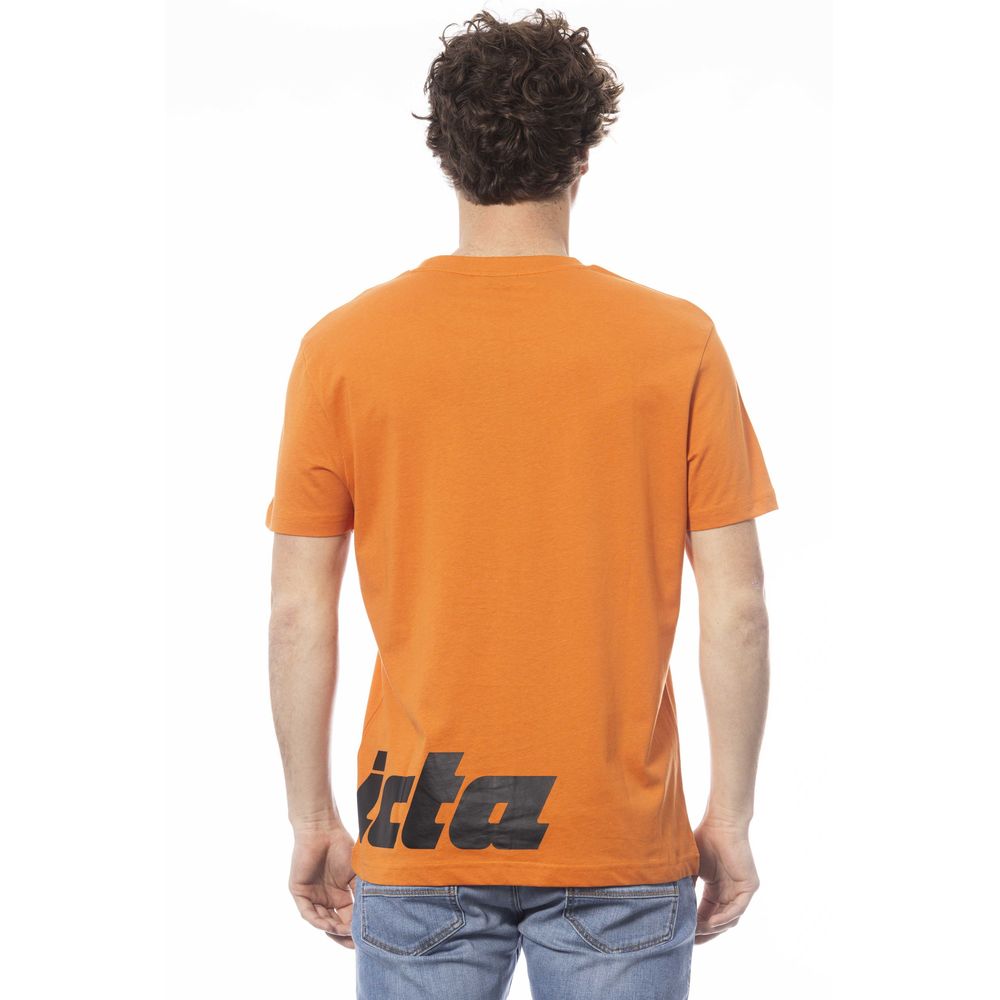 Orange cotton men's T-shirt