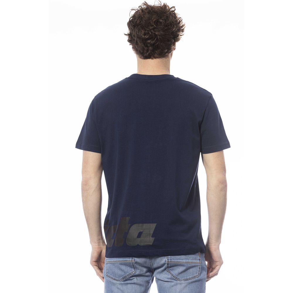 Blue Cotton Men's T-Shirt
