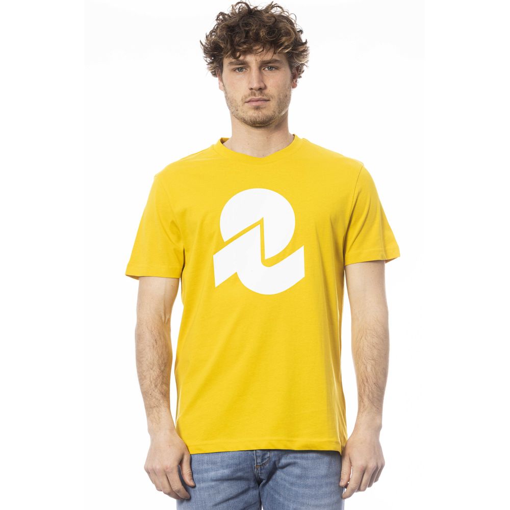 Yellow cotton men's T-shirt