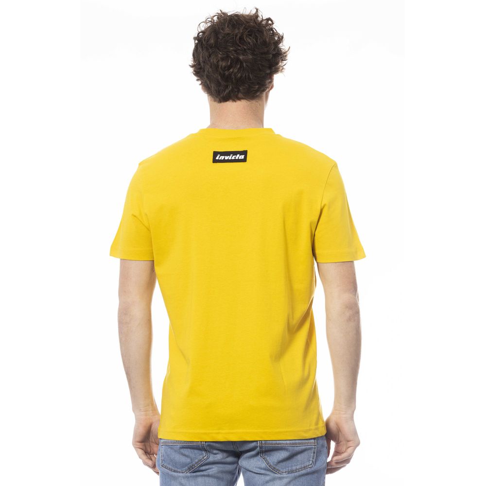 Yellow cotton men's T-shirt