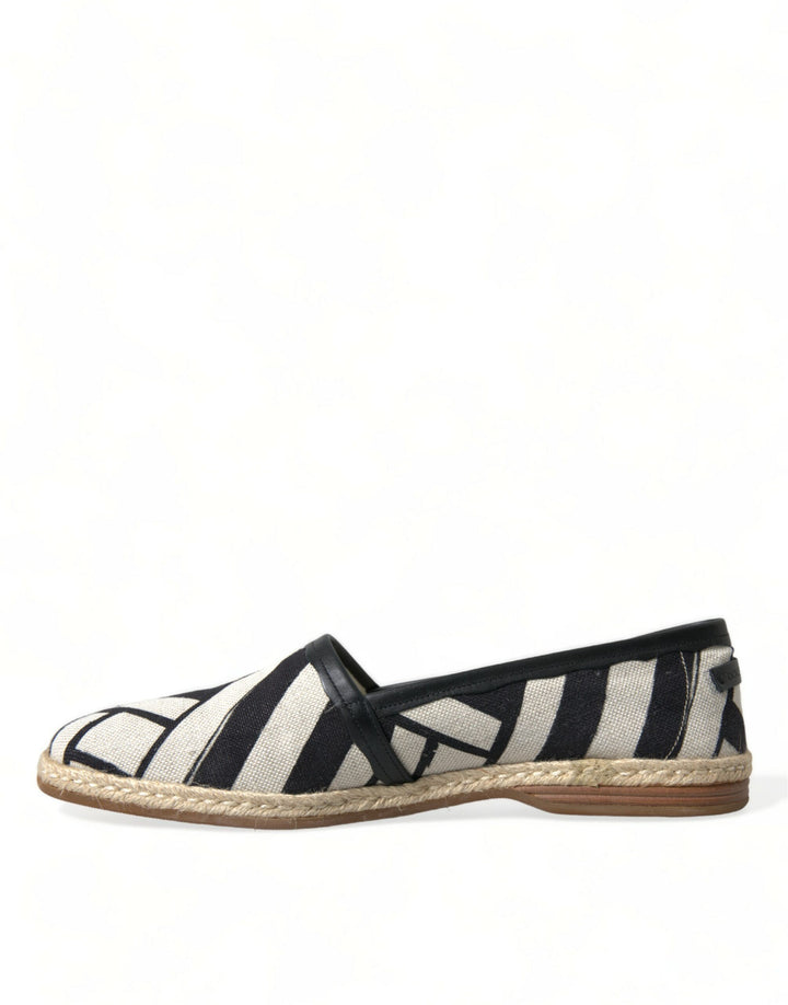 Dolce & Gabbana Schicke Espadrilles aus gestreiftem Canvas