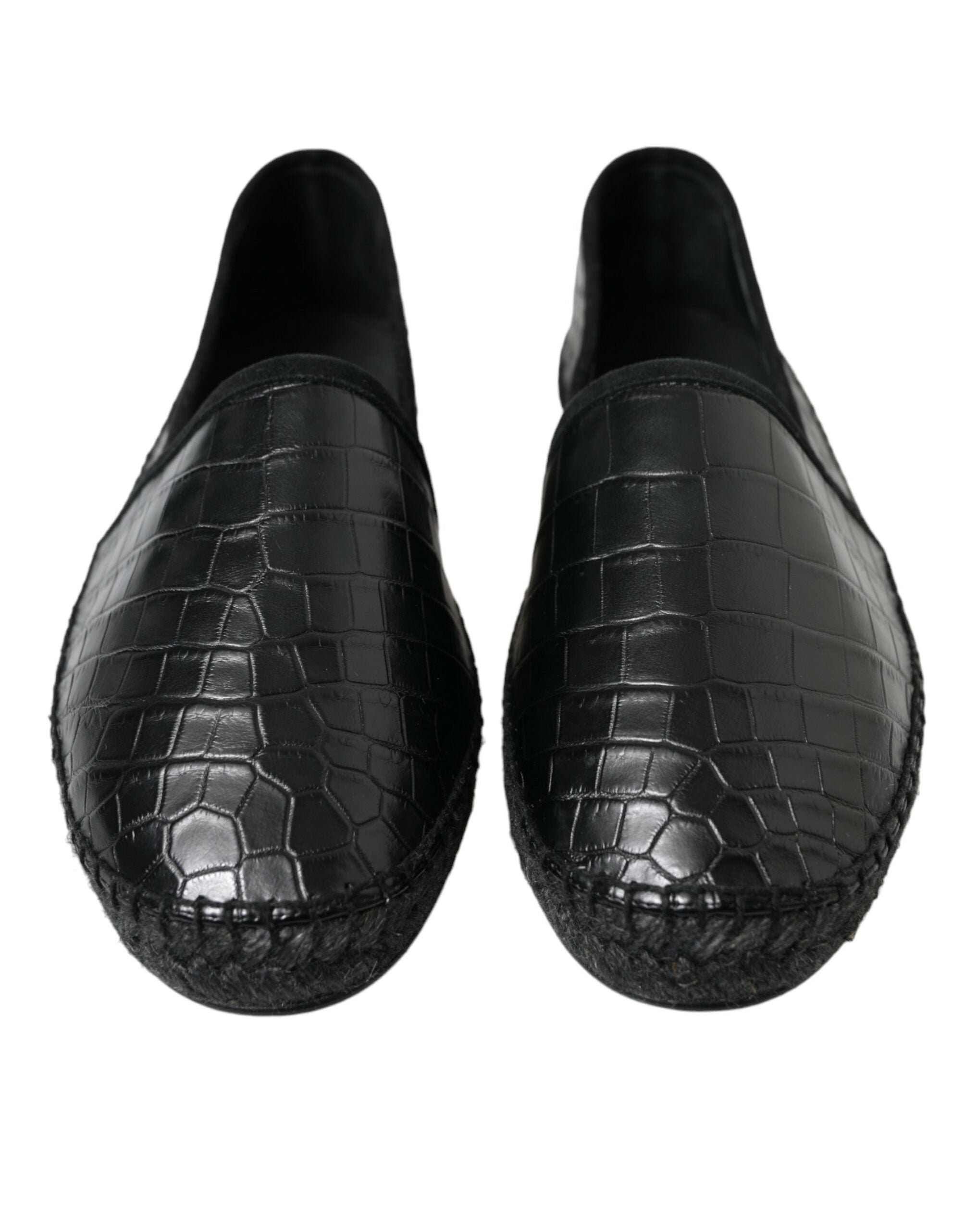 Exotic espadrilles made of black leather