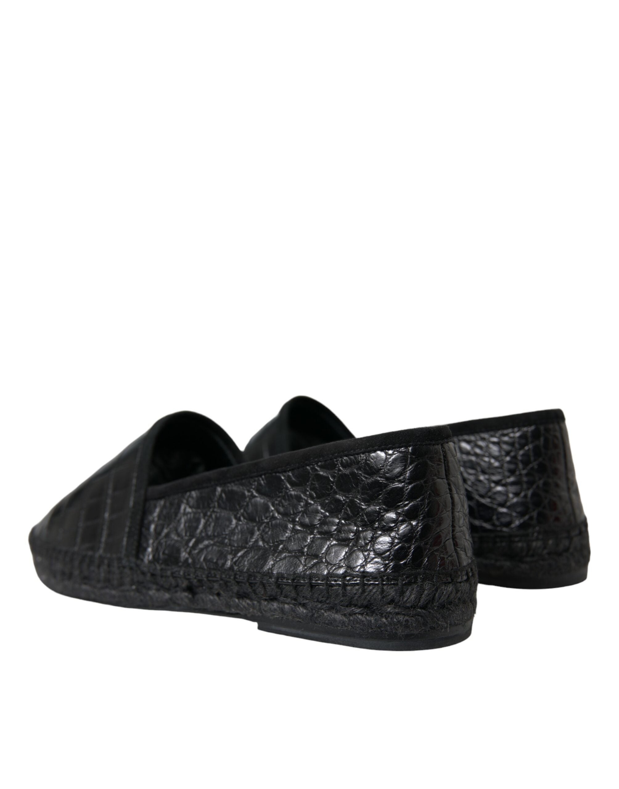 Exotic espadrilles made of black leather