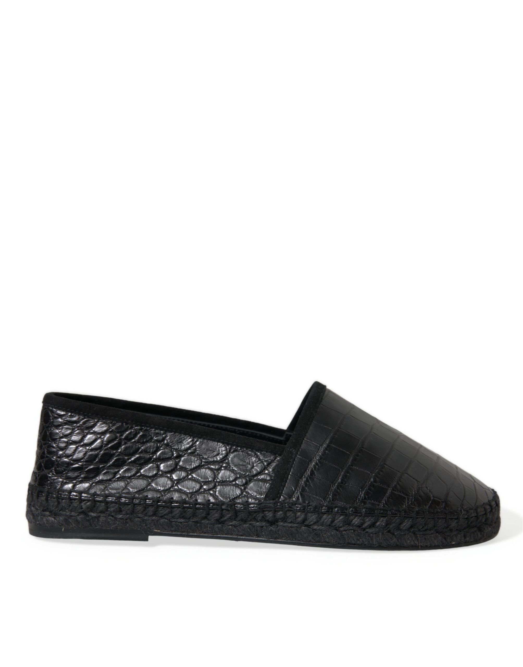 Exotic espadrilles made of black leather