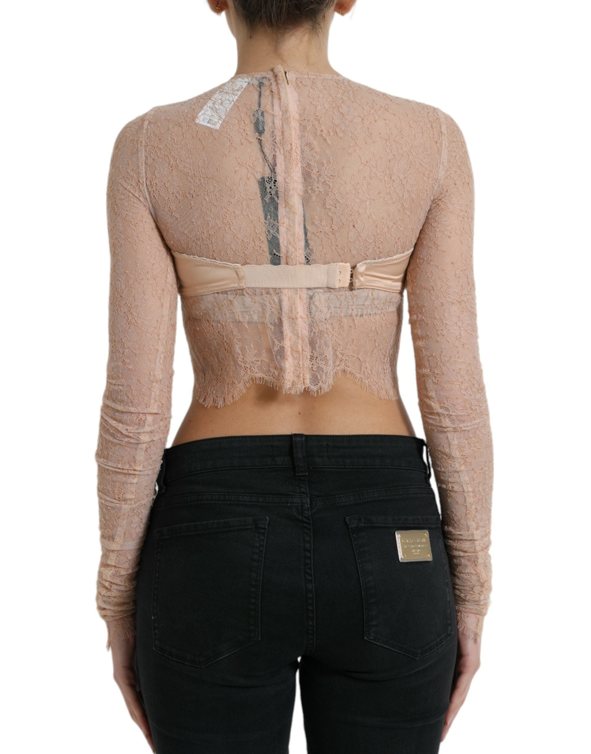 Elegant lace bustier cropped top