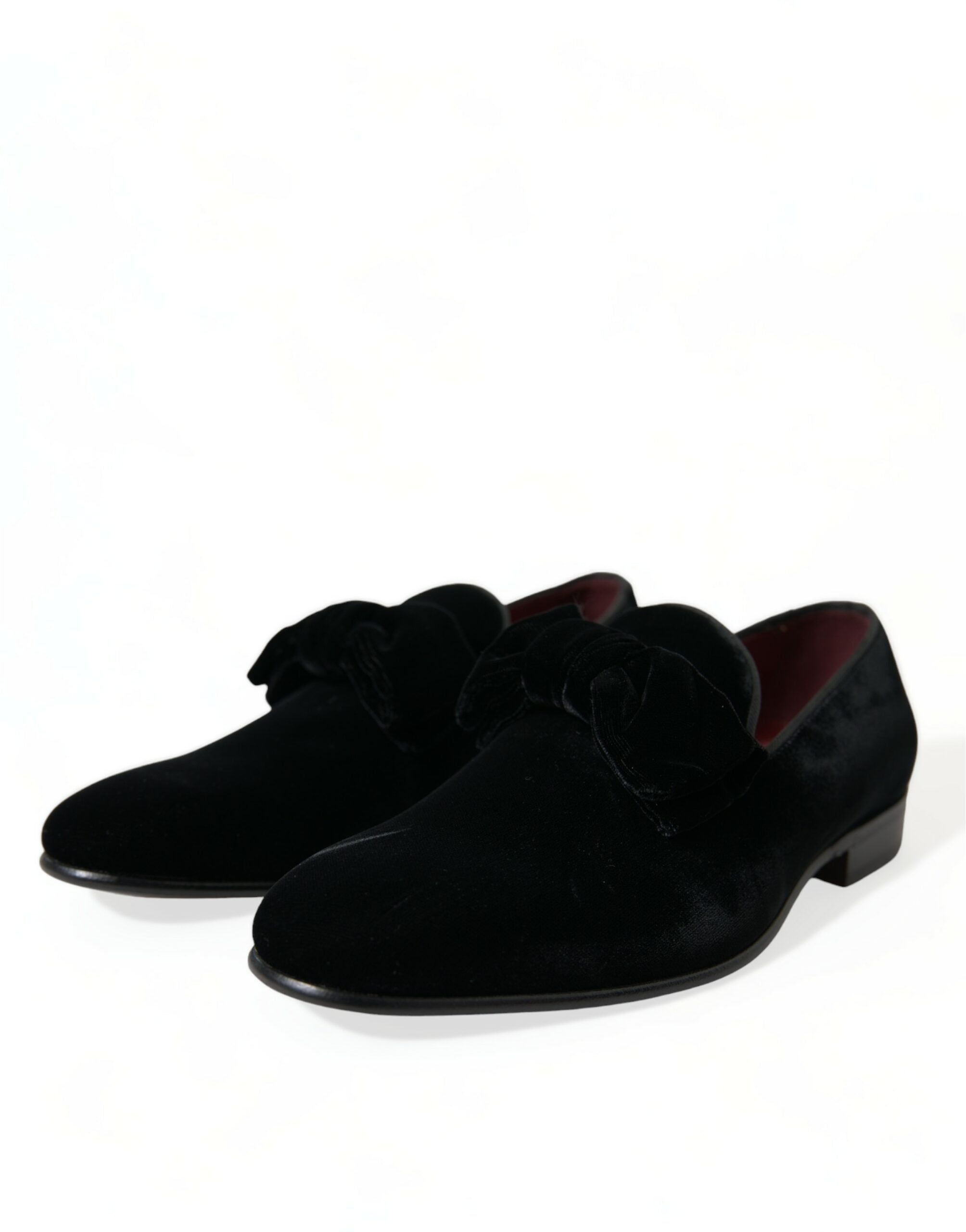Elegant black velvet loafers - Men's luxury shoes