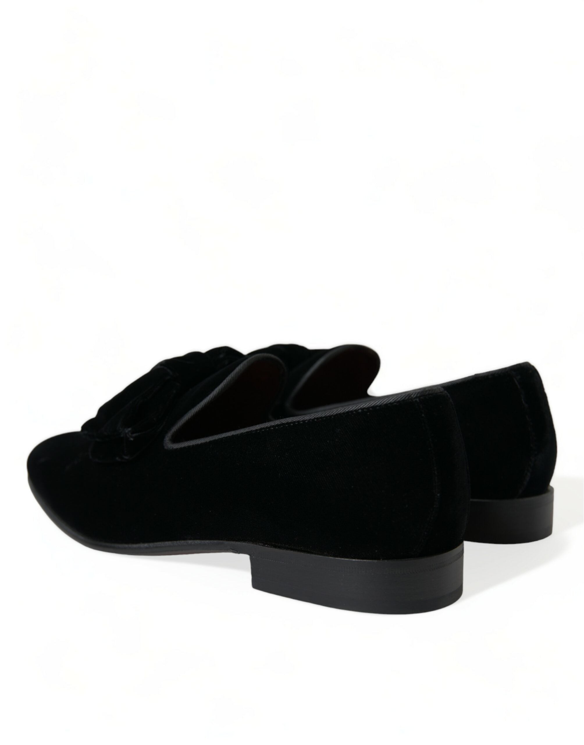 Elegant black velvet loafers - Men's luxury shoes